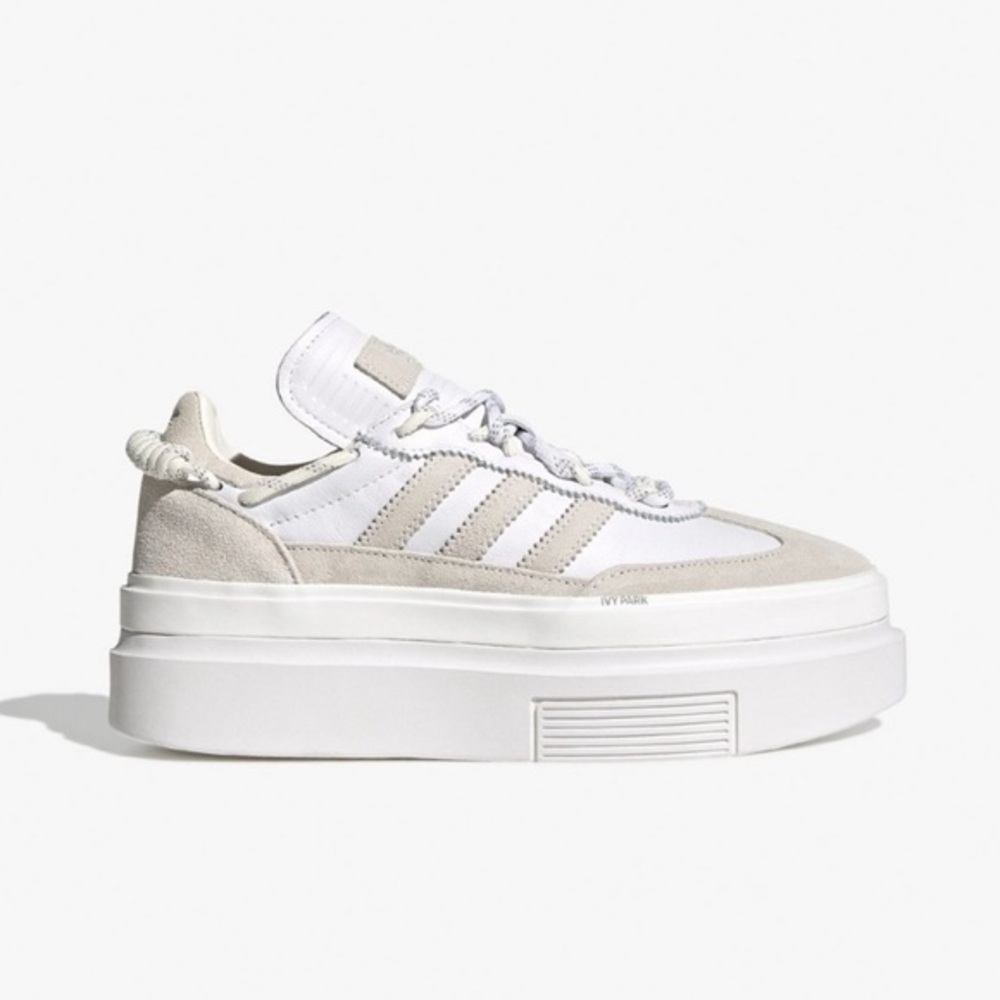 adidas Women's White and Cream Platform Sneakers
